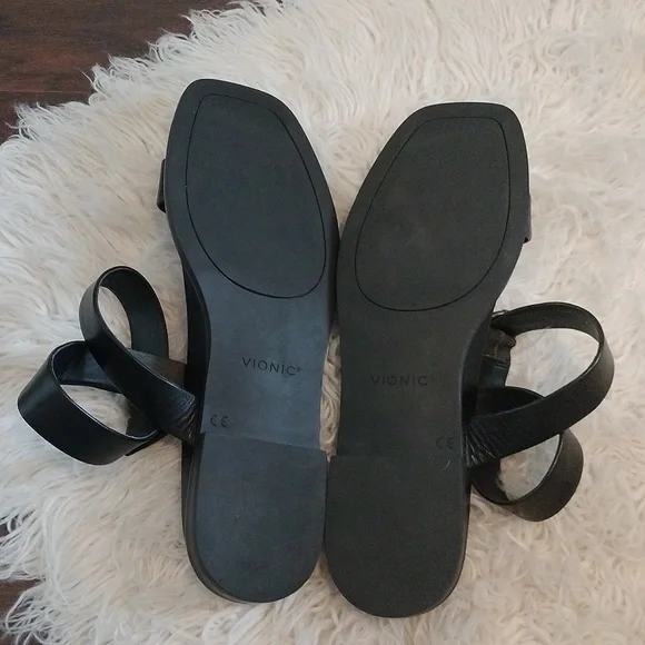 Vionic Anaya Ankle Wrap Black Strappy Sandals - Picture 4 of 8